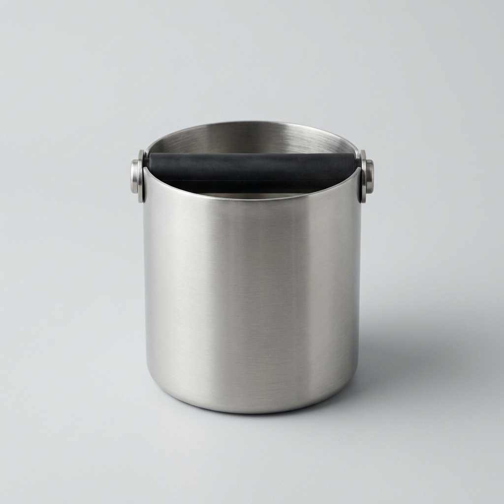 Stainless Steel Knock Box with Rubber Bar